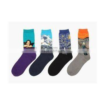 wholesale new design art socks stock items socks/women sock