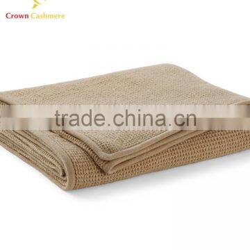 High Quality Solid Baby Cable Wool Cashmere Throw Blanket