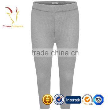 Grey Plain Baby Cashmere Pants, Children Cashmere Pants