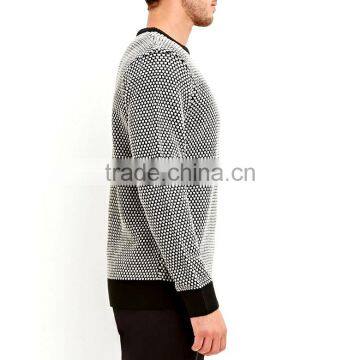 Mixed Color Pure Acrylic Interesting Design Winter Men Pllover Sweater photo-2