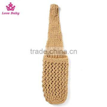 Photography prop Crochet baby swaddle baby sleeping bag knitted baby hat photo prop LBP20160218-34