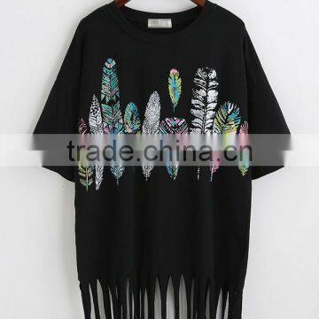 Women Clothes Fashion Printed T-shirt 100%Cotton T-shirt photo-3