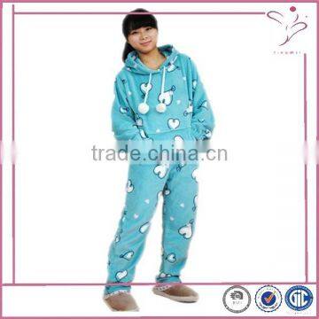 Wholesale hooded ladies pyjamas