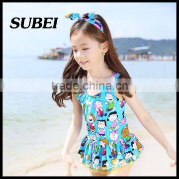 Children's swimwear, Siamese skirt type printing swimsuit