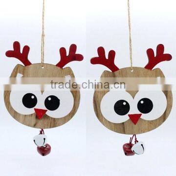 Cute Big Eyed Owl Home Decoration Wall Hanging Wooden Craft