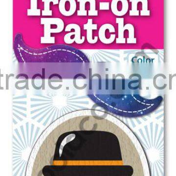 mini color Iron on PU patches for clothing Kids iron on patches