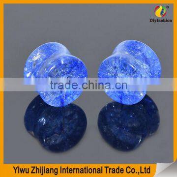 Organic Shattered Quartz Stone Sparkling Glitter Tunnels Gauges Ear Plugs Expander photo-2