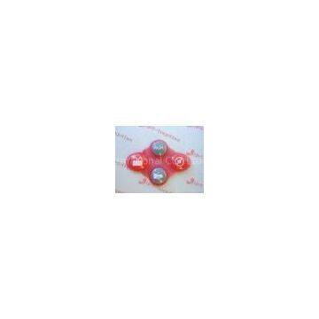 Custom Anti-scratch Red / Grey Epoxy Resin Sticker With Personalized Logos