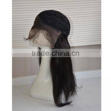 Natural Black Kinky Straight 100% Human Hair Full Lace Wig With Baby Hair photo-2