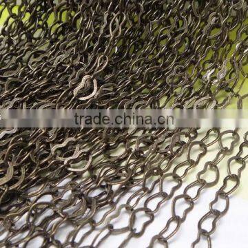 4x7mm Antique Bronze Heart Chain Copper Link Chain For Jewelry Diy