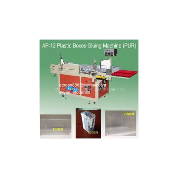 PUR or hot melt gluing PVC boxes machine