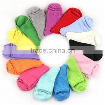 Solid color girls socks