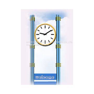 double faces residential area clocks and movement