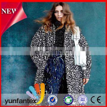 The woolen fabric for woolen coat 2016 most fashion The fancy yarn with Mohair ring fancy yarn, rayon satin band ;garment custom