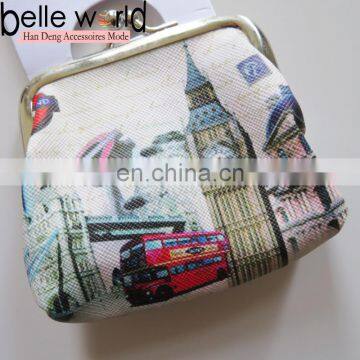 Hot Retro England Big Ben Fabric Print Small Wallet for Girl Gift photo-2