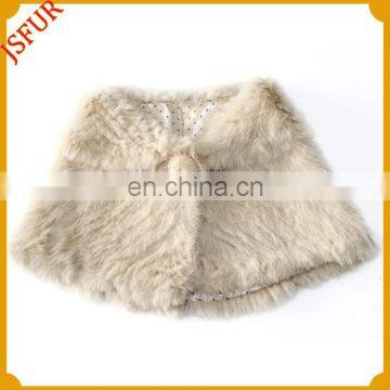 2014 Autumn&winter rabbit fur hand knitted crumple shawl