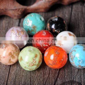 Diy Gold Foil Handmake Lampwork Muraon Glass Beads Jewelry Findings