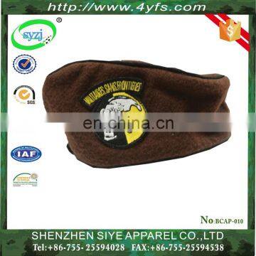 Embroidery or Printing wool custom Military Berets