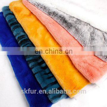 Factory direct supply customized color real rex rabbit fur skin blanket for garment