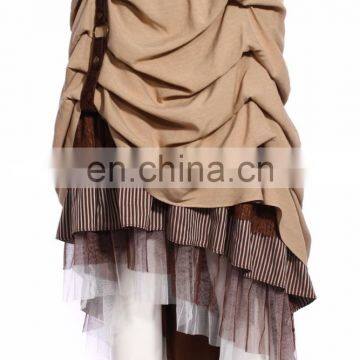 Steampunk Long Asymetrical Style Layered Skirt photo-3