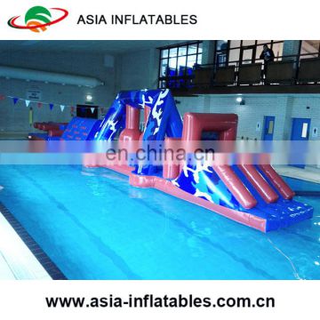 Inflatable camouflage color swing splash water game/inflatable army aqua run water obstacle