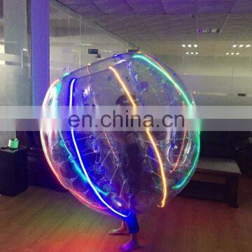 HI competitive 1.0mm TPU Dia 1.5m outdoor adult cheap bumper ball inflatable ball with led light