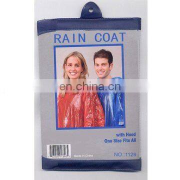 PVC adult raincoat with button