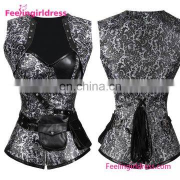 Fashion Overbust Zipeer Closure Bustier Shapewear Sexy Corset