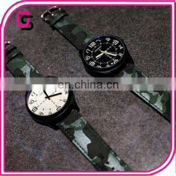 2014 New Product Camouflage Band Leather Watch Men Sport Watch