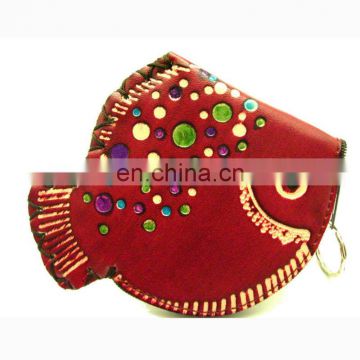 Custom fancy animal fish shaped coin purses wholesale kids soft leather coin purse MCP-0060