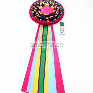 2015 large wholesale multilayered craft horse racing ribbon rosette flowers