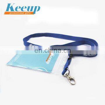 High Quality Screen Printed Polyester Lanyards Keychain with Id Card Holder