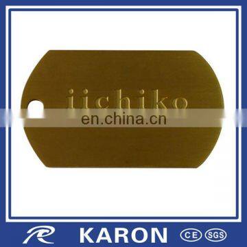 Wholesale Custom Debossed Logo Solid Brass Dog Tag photo-6