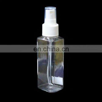 hot selling 100ml/3oz pet plastic square bottle,empty 100ml plastic spray bottle