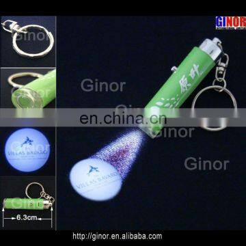 heat tansfer printing logo projector keychain