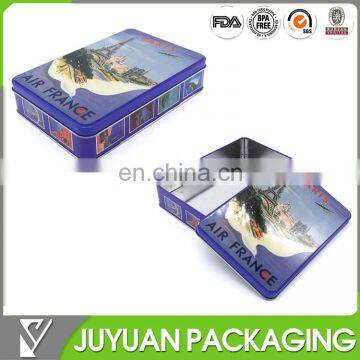 Square aluminum custom metal tin boxes manufacturer for gift packaging