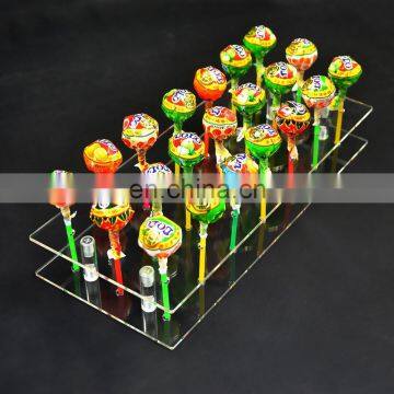 clear shop retail acrylic candy lollipop display stand with low price