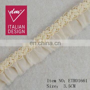 New Products cotton and Chiffon Fashion Chariming Design Lace Trims