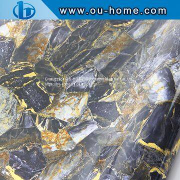 OUHOME Glossy Marble DIY Vinyl Decorative Film Kitchen Wall Sticker photo-5