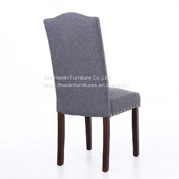 Fabric Solid Wood Dining Chair With Stud,Quality Dining Room Chair HL-7018-2 photo-2