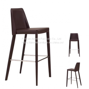 Wholesale modern leather cushion kitchen high bar chair