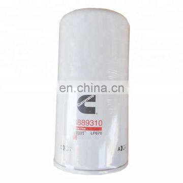 Golden quality diesel engine spare parts machinery stainless steel LF670 3889310 oil filter   for tractors