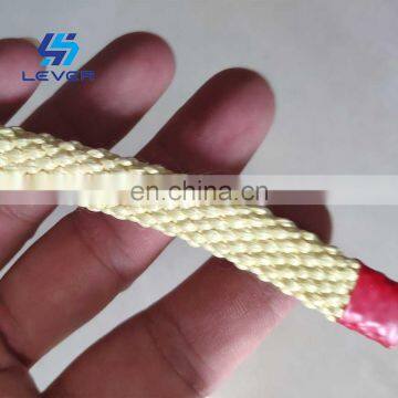 Customized 12 * 4mm Kevlar Braided Cord Rope Used on Glass Tempering Plant Quenching Section photo-4