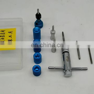 Diesel fuel injector disassembly and assembly tools for injector filter disassemble