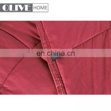 Custom Gravity Red Cotton Fleece Sensory Anxiety Blankets Cheap Adults/kids Duvet Cover Weighted Blanket With Glass Bead photo-3