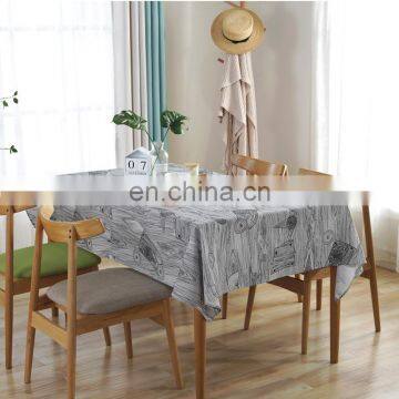 Washable Cotton Linen Tablecloth Tree-ring Pattern Table Cloth Wholesale