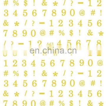 JOYFUL 634-643 Golden Rose Gold Letters Words Numbers 3d Laser Holographic Nail Sticker photo-4