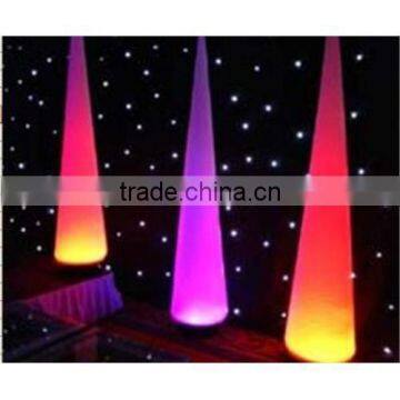 Strong style changing color attractive led inflatable lamp post for sell