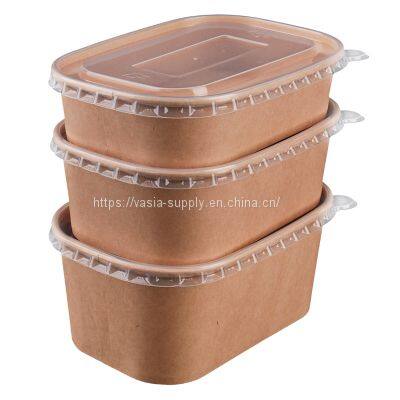 disposable bowls with lids wholesale ice cream cup disposable food container disposable kraft paper bowl kraft microwave packaging noodle salad bowls