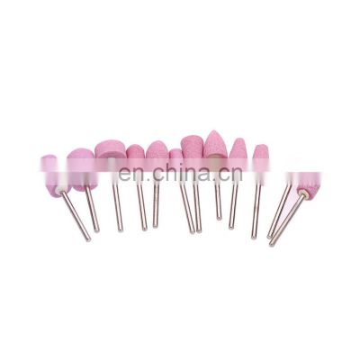 12Pcs/Set Abrasive Stone Points Electric Rotary Tool For Manicure Pedicure Tool Nail Drill Bits Diamond Nail Carbide Drill Bit